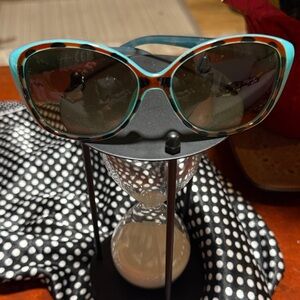 Jessica Simpson Turquoise and Brown Sunglasses
